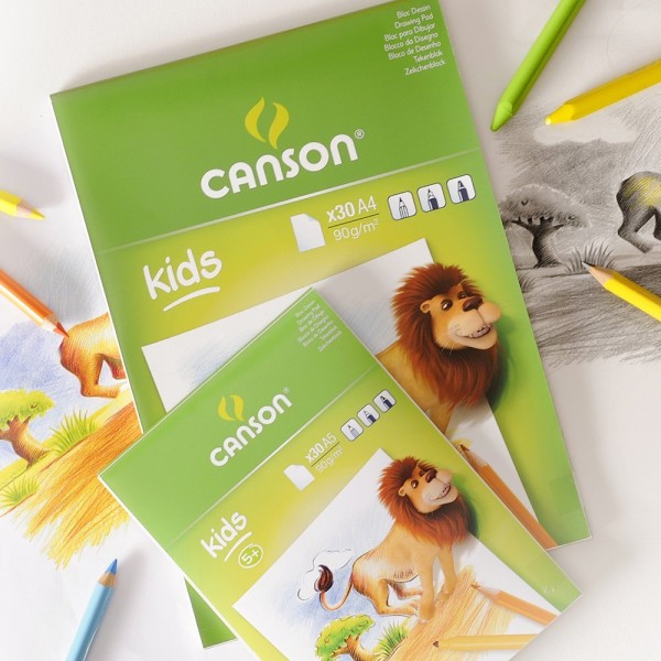 Buy Canson White Drawing Paper Pads For Kids A4 (pkt/30s) Online